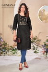 Gunjan By Sangeet Rayon Gold Khadi Printed Kurtis Wholesale Price In Surat